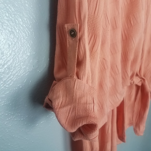 Style & Co Button-up Tie Front Long Sleeve Shirt - Picture 6 of 7